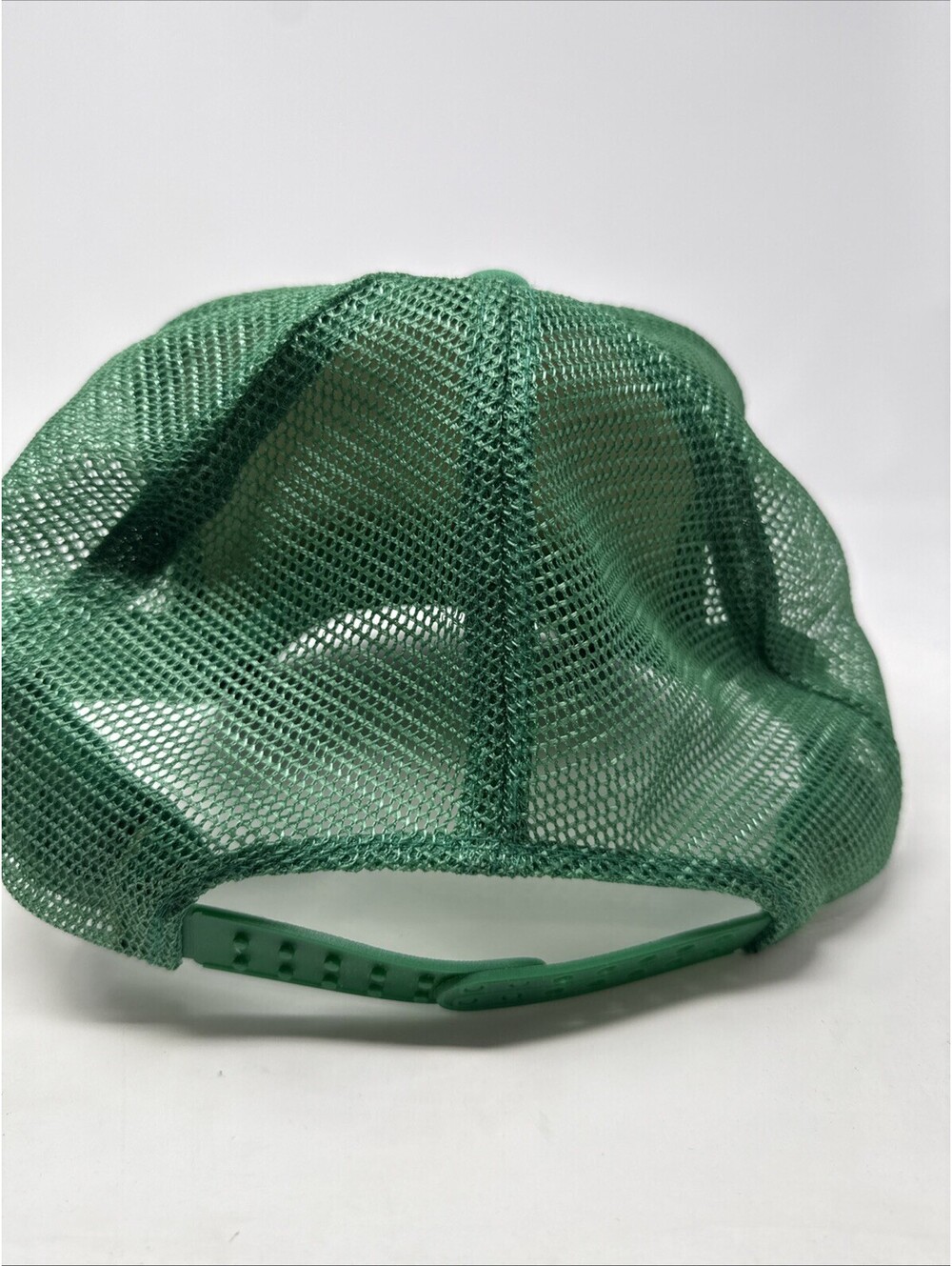 Vintage CAMEO Smokey The Bear Paw Print Green Mesh Rope Snapback Trucker Hat - Picture 3 of 5